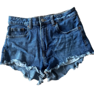 Divided by H&M Jean Shorts with raw hem frayed denim shorts size 8